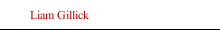 Liam Gillick