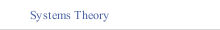 Systems Theory